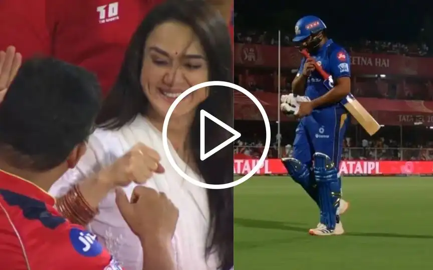 Preity Zinta Sizzles With Cheerful Dimple Smile After Wadhera's Stunning Catch Of Rohit Sharma